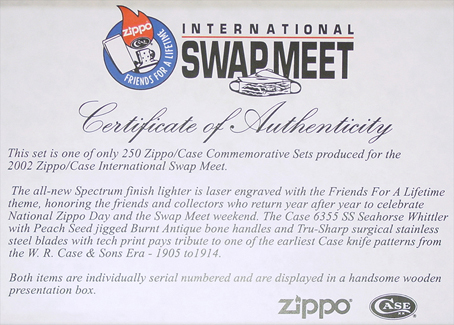 ZIPPO/CASE swap meet ZIPPO.ナイフset ショッピング大セール www